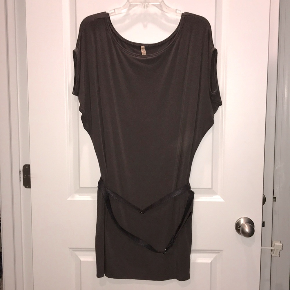 Bailey 44 Mini Dress Belted stretchy soft jersey tunic